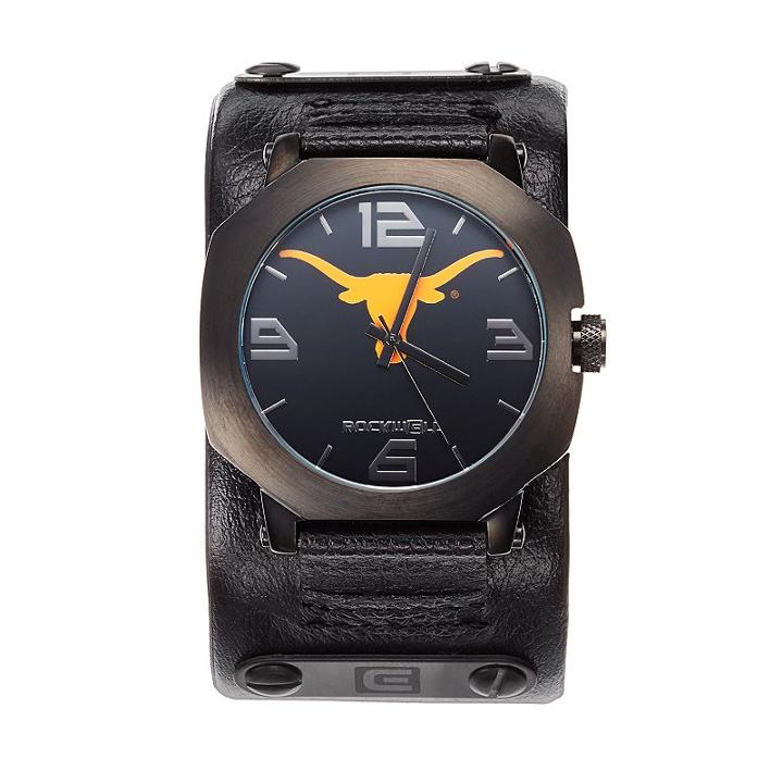 Rockwell Texas Longhorns Assassin Leather Watch - Men, Black