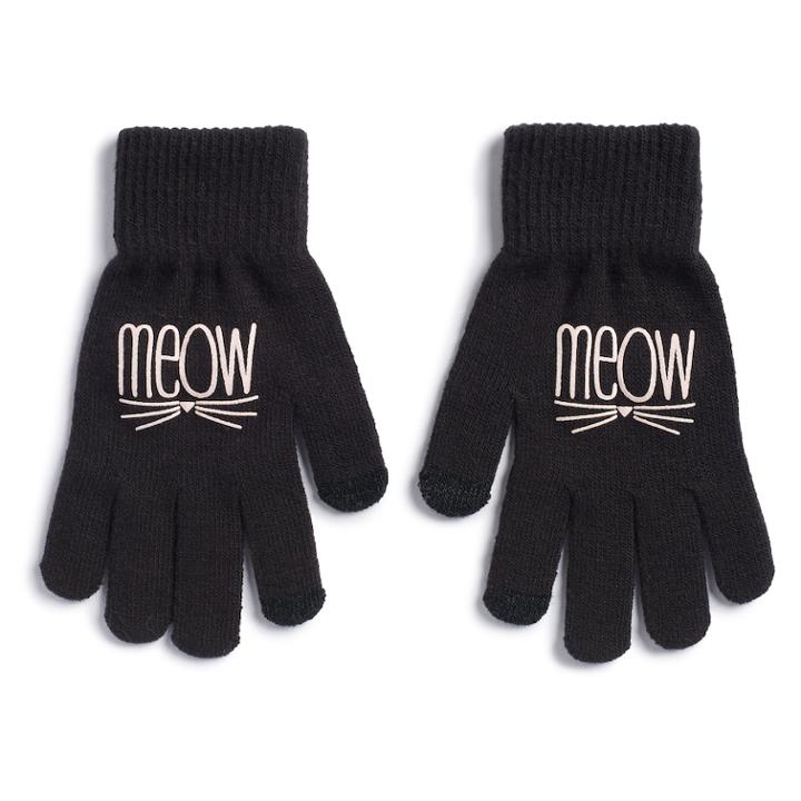 Women's So&reg; Meow Tech Knit Gloves, Oxford