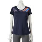 Women's Fila Sport&reg; Perforated Short Sleeve Tee, Size: Xs, Blue (navy)