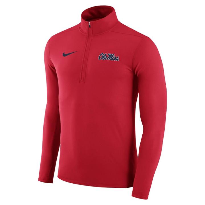 Men's Nike Ole Miss Rebels Dri-fit Element Pullover, Size: Medium, Red