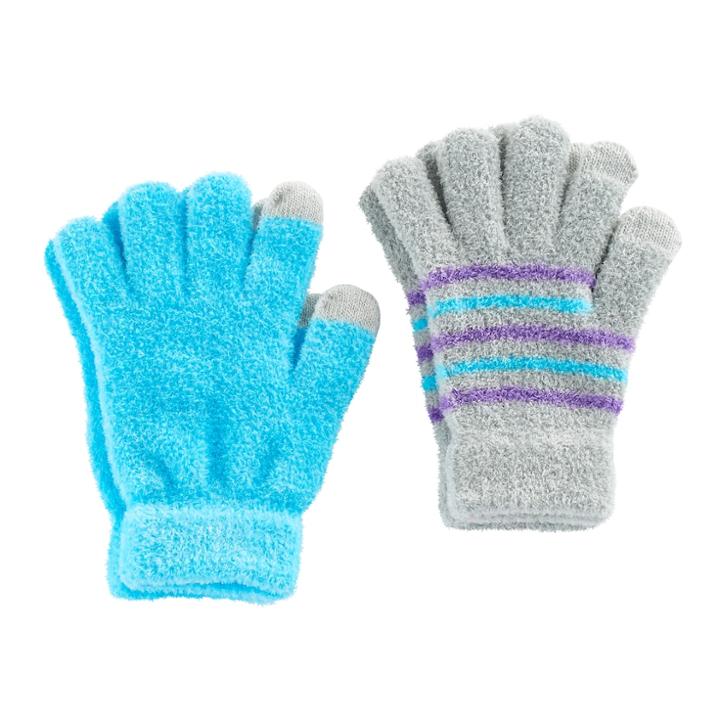 Girls 4-16 2-pk. Chenille Touchscreen Gloves Set, Multicolor