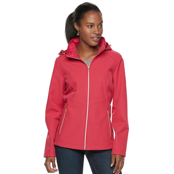 Women's Zeroxposur Lillian Hooded Soft Shell Jacket, Size: Large, Dark Pink
