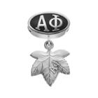 Logoart Alpha Phi Sterling Silver Sorority Symbol Charm, Women's, Grey