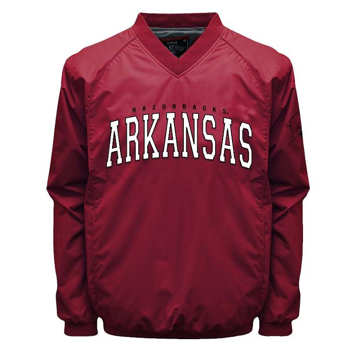 Men's Franchise Club Arkansas Razorbacks Coach Windshell Jacket, Size: Medium, Red