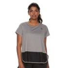 Plus Size Fila Sport&reg; Mesh Inset Short Sleeve Tee, Women's, Size: 1xl, Light Grey