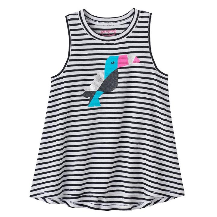 Girls 4-10 Jumping Beans&reg; High-neck Swing Tank Top, Girl's, Size: 8, White