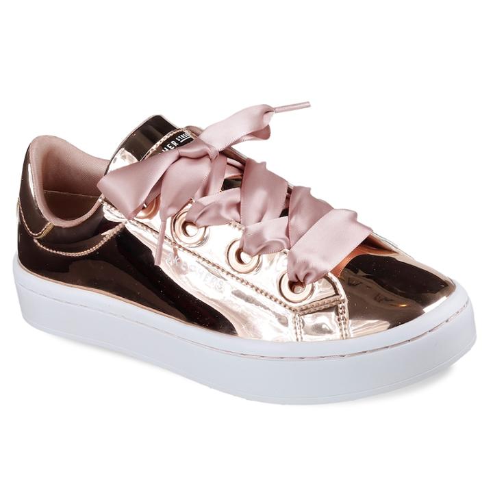 Skechers Street Hi-lite Liquid Bling Women's Sneakers, Size: 7.5, Red/coppr (rust/coppr)