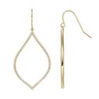 Fleur Cubic Zirconia Marquise Drop Earrings, Women's, Yellow