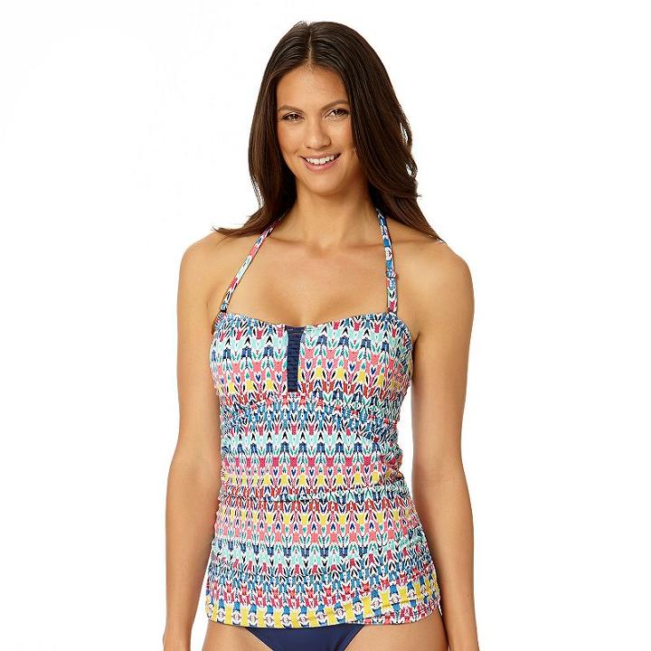 Women's Cole Of California Ikat Bandeaukini Top, Size: Medium, Ovrfl Oth