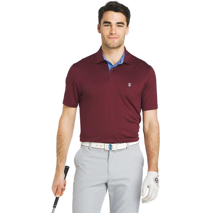 Men's Izod Swingflex Classic-fit Feeder-striped Performance Golf Polo, Size: Small, Red Other