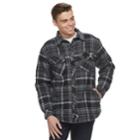 Men's Dickies Classic-fit Plaid Sherpa-lined Shirt Jacket, Size: Xxl, Black