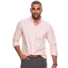 Men's Sonoma Goods For Life&trade; Flexwear Modern-fit Stretch Poplin Button-down Shirt, Size: Large, Drk Orange