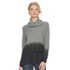 Women's Rock & Republic&reg; Mock-layer Turtleneck Sweater, Size: Medium, Med Grey