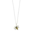 Silver Tone Bee Pendant Necklace, Women's, Size: 18, White