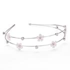 Mudd&reg; Flower Double Row Headband, Women's, Pink