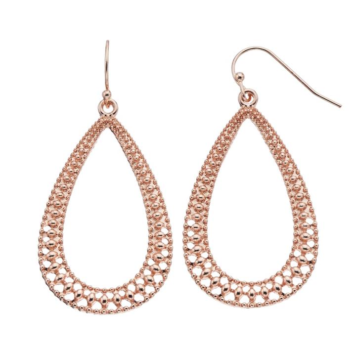 Nickel Free Teardrop Earrings, Women's, Pink