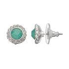 Lc Lauren Conrad Simulated Crystal Halo Button Stud Earrings, Women's, Blue
