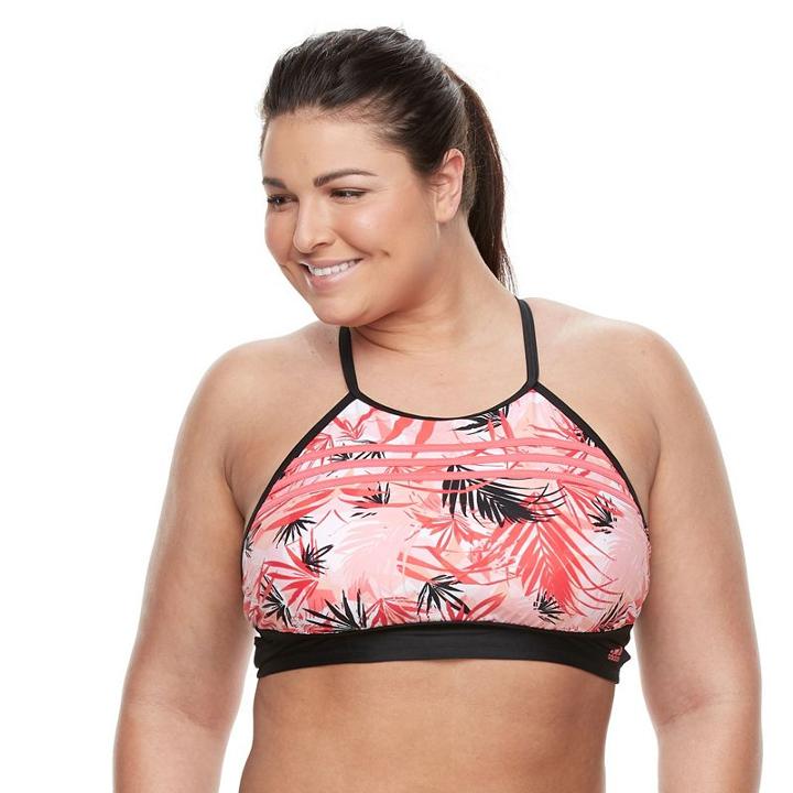 Plus Size Adidas Ocean Elements Swim Crop Top, Women's, Size: 1xl, Pink Other