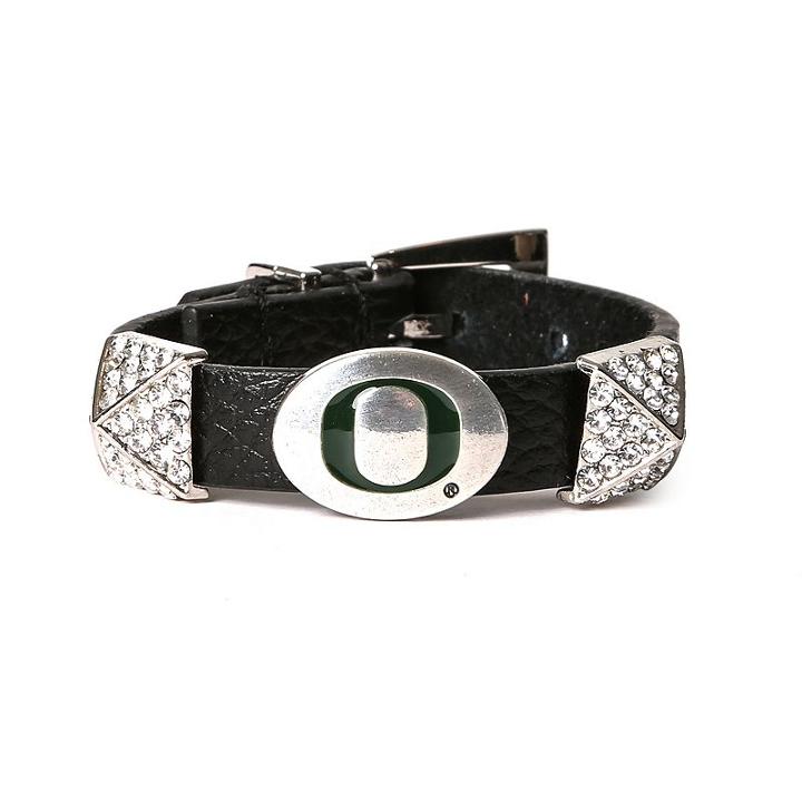 Women's Oregon Ducks Pyramid Bracelet, Brown