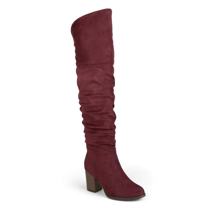Journee Collection Kaison Women's Over-the-knee Boots, Size: 12 Wc, Dark Red