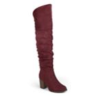 Journee Collection Kaison Women's Over-the-knee Boots, Size: 12 Wc, Dark Red