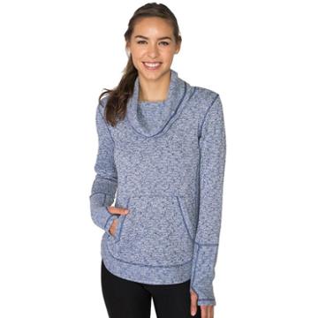 Women's Rbx Cowlneck Brushed Back Slubbed Sweater, Size: Large, Blue (navy)
