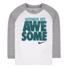 Boys 4-7 Nike Witness My Awesome Graphic Tee, Size: 4, White