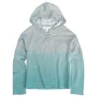 Girls' 7-16 Harper & Elliott Dip Dye Lace-up Hoodie, Size: Large, Light Grey