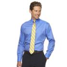 Men's Chaps Regular-fit Wrinkle-free Herringbone Dress Shirt, Size: S 32-33, Brt Blue