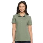 Women's Croft & Barrow&reg; Classic Solid Polo, Size: Small, Med Green
