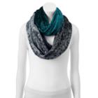 Apt 9&reg; Velvet Patchwork Infinity Scarf, Women's, Green Oth