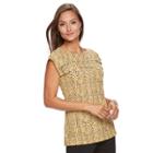 Women's Dana Buchman Pleated Top, Size: Medium, Drk Yellow