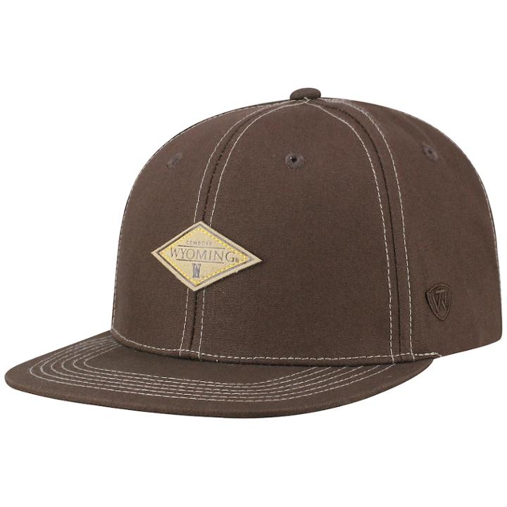 Adult Top Of The World Wyoming Cowboys Springlake Adjustable Cap, Men's, Dark Brown