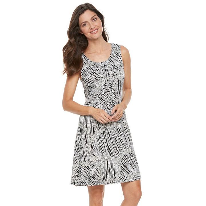 Women's Croft & Barrow&reg; Pintuck Fit & Flare Dress, Size: Small, Oxford