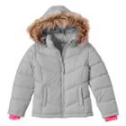 Girls 4-16 So&reg; Midweight Solid Puffer Jacket, Girl's, Size: Xl (14), Med Grey