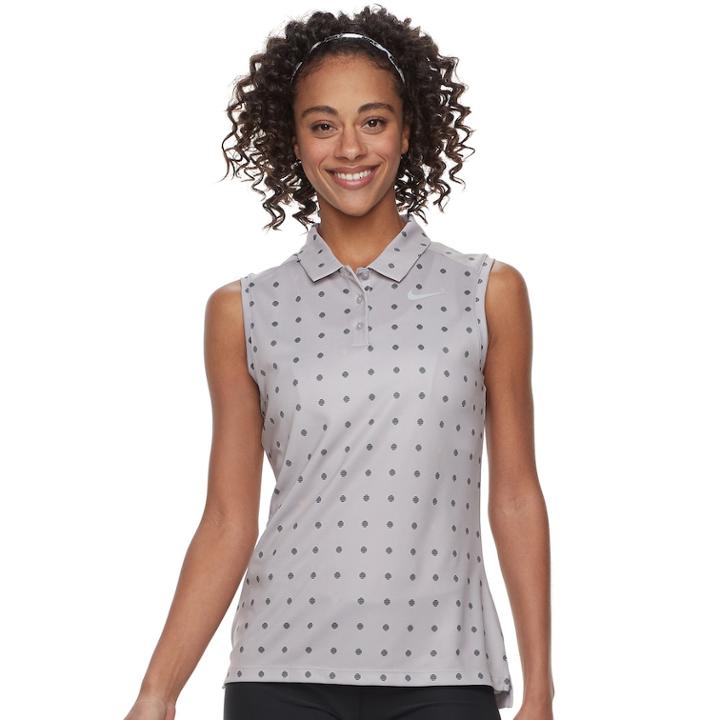 Women's Nike Dry Sleeveless Golf Polo, Size: Medium, Dark Grey