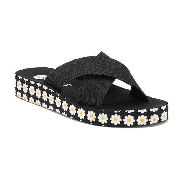 Unleashed By Rocket Dog Mora Women's Criss-cross Slide Sandals, Size: Medium (10), Black