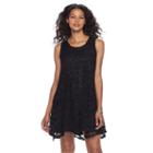 Petite Nina Leonard Sleeveless Lace Trapeze Dress, Women's, Size: Xl, Black