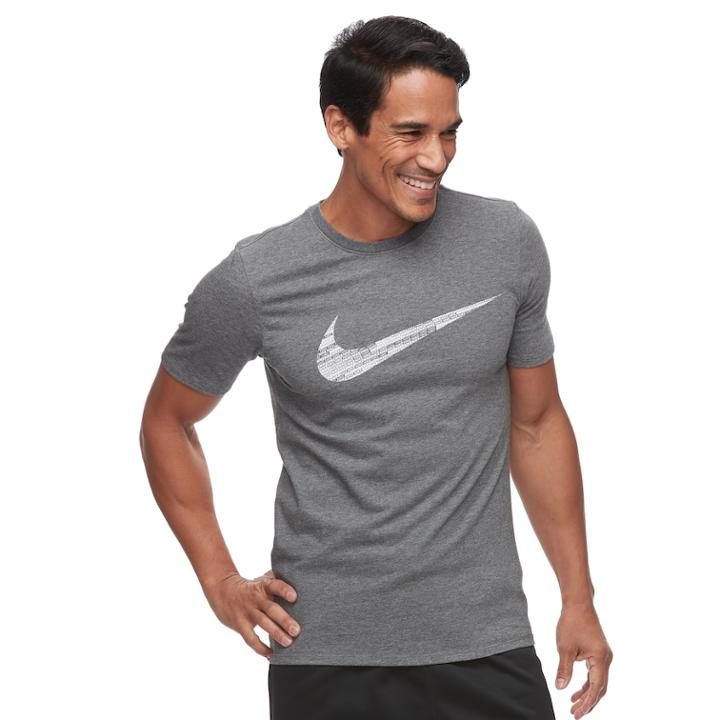 Men's Nike Dri-fit Coder Tee, Size: Xl, Med Grey