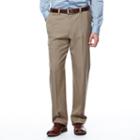 Big & Tall Haggar&reg; Eclo&trade; Stria No-iron Classic-fit Flat-front Dress Pants, Men's, Size: 46x30, Natural