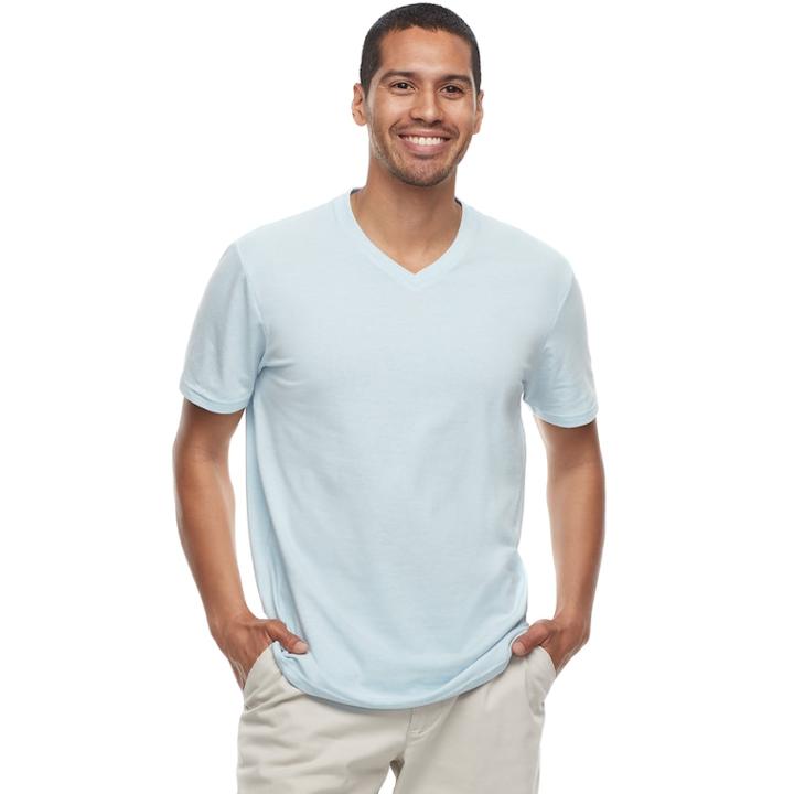Men's Sonoma Goods For Life&trade; Flexwear V-neck Tee, Size: Medium, Light Blue