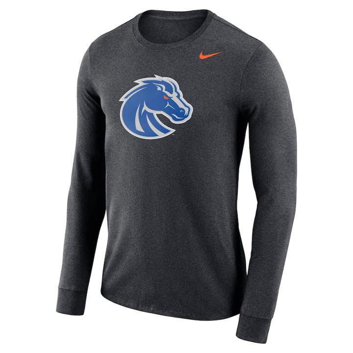 Men's Nike Boise State Broncos Dri-fit Logo Tee, Size: Medium, Char