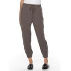 Petite Apt. 9&reg; Zippered Jogger Pants, Women's, Size: M Petite, Grey