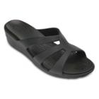Crocs Sanrah Women's Strappy Wedge Sandals, Size: 8, Black