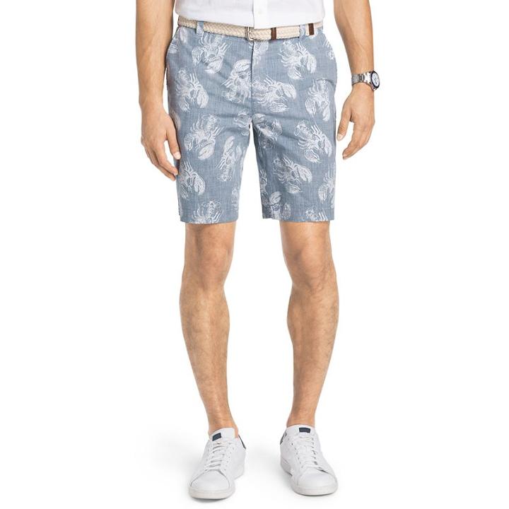 Men's Izod Schiffli Classic-fit Flat-front Shorts, Size: 38, Blue (navy)