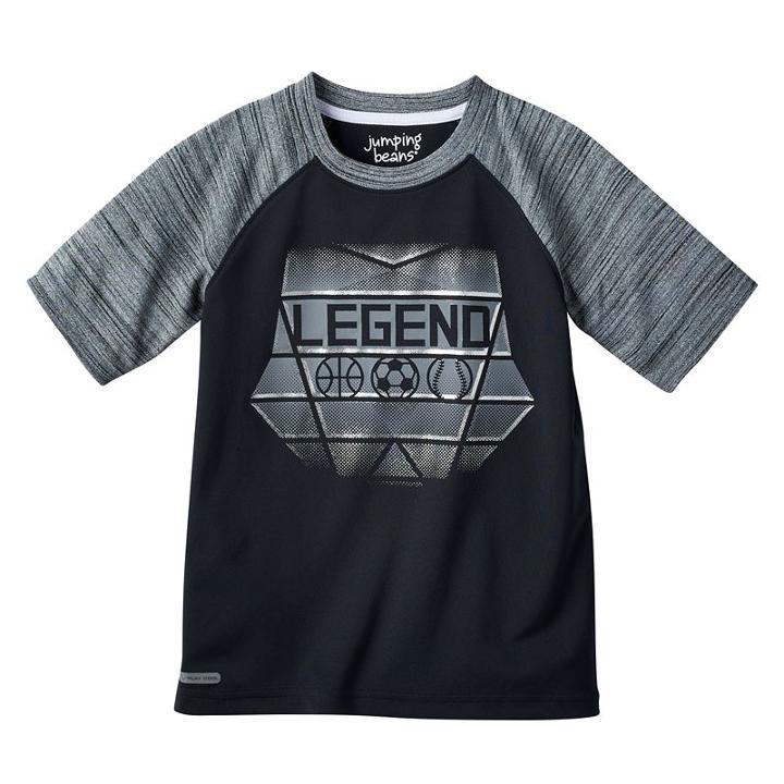Boys 4-10 Jumping Beans&reg; Space-dyed Raglan Athletic Tee, Boy's, Size: 8, Black