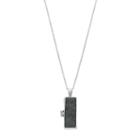 Rectangle Simulated Drusy Locket Necklace, Women's, Black