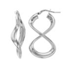 Sterling Silver Hollow Infinity Drop Earrings, Women's