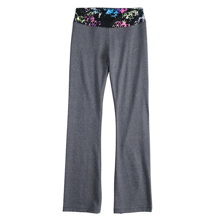 Girls 7-16 & Plus Size So&reg; Bootcut Yoga Leggings, Size: 14, Dark Grey