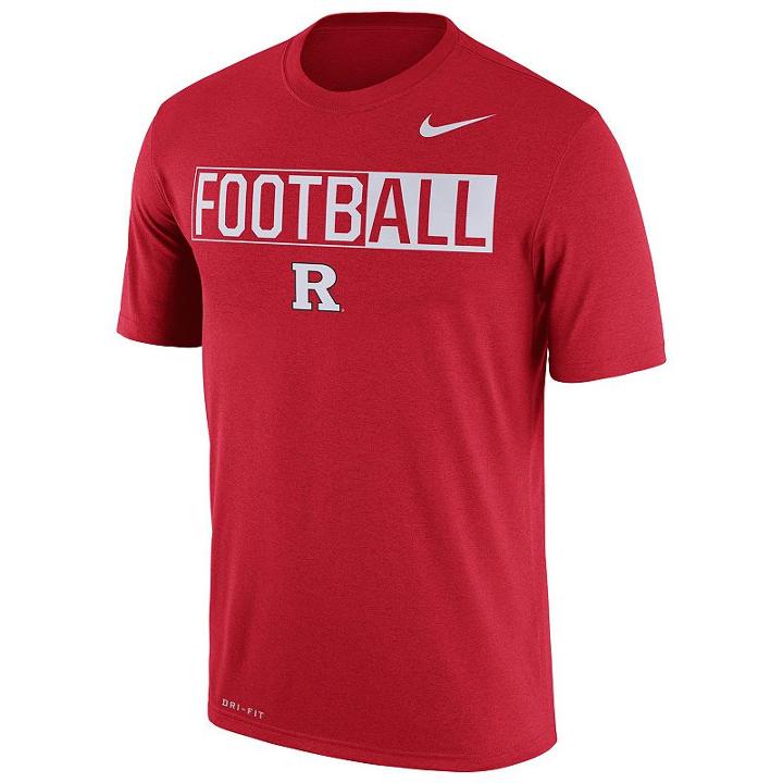 Men's Nike Rutgers Scarlet Knights Dri-fit Football Tee, Size: Medium, Multicolor